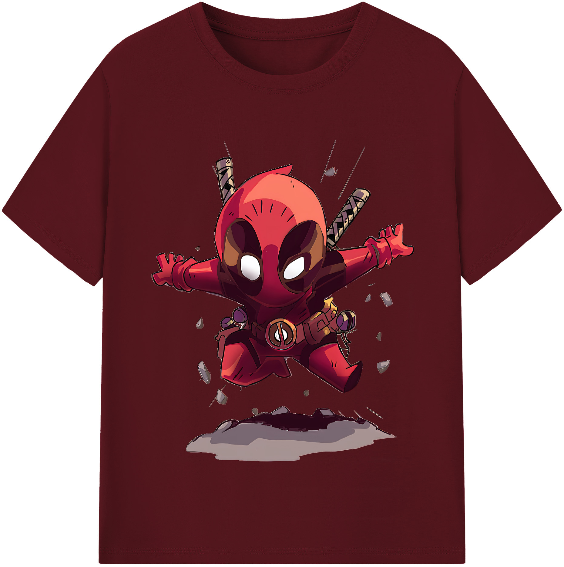 （画像用） Deadpool デッドプール 綿100％半袖Tシャツ（フロントプリント）